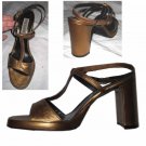 sz 8 RUGGERI Italian Burlesque Bronze Stratospheric Pumps $29.99