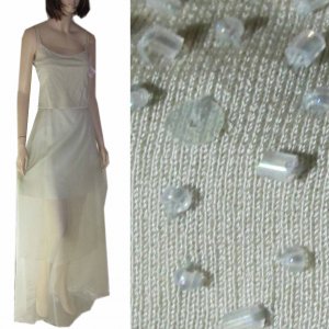sz 8 DAVID MEISTER Beaded Camisole Gown in Sage $75.99 - Retail $440