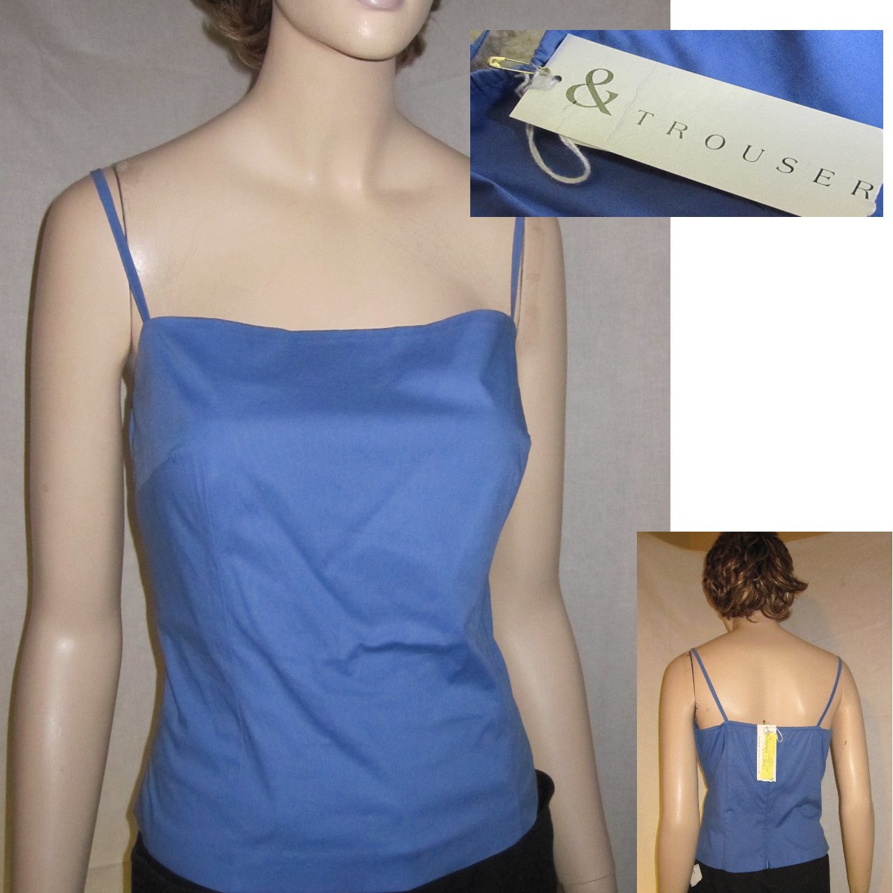 size M Sky Blue Stretch cotton Camisole Top by "& TROUSERS" $18.99 List $78