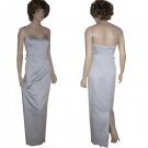 sz 8 KATHLIN ARGIRO Silvery-Gray Satin Gown $49.99 - List Price $378