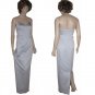 sz 8 KATHLIN ARGIRO Silvery-Gray Satin Gown $49.99 - List Price $378