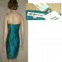 sz 4 GEOMETRIE Embroidered Sequined Cocktail Dress in Aqua