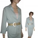sz 6 ALEX GARFIELD Skirt Suit Set in Aquamarine $49.99 - List price $336
