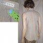 sz XS VAN TISSE Natural Stone Linen Sleeveless Blouse $19.99