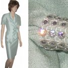 sz 10P Vintage Leslie Fay formal suit UNWORN Steampunk - Seafoam green