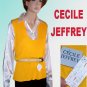 CECILE JEFFREY Funky Uneven Diagonal Hem Sweater Vest MSRP $260 Your Price $29.99 - size M