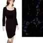 sz 4 OLEG CASSINI BlackTie - Crepe wVelvet Black Dress - SAVAGE - Ret'l $300 Your PRice $45.99