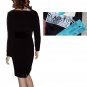 sz 4 OLEG CASSINI BlackTie - Crepe wVelvet Black Dress - SAVAGE - Ret'l $300 Your PRice $45.99