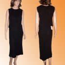 ALBERTA FERRETTI Italian Black Linen 2pc Dress COUTURE Retail $1450 Your Price $299 size 89