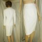Glorious JOHN MEYER Formal White Suit - Beads Sequins Embroidery - 10 PETITE