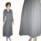 Drop-Waist Pleated Skirt Maxi Dress by CHETTA B - Gray - $38.99 - Retail price $265 sz 10