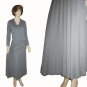 Drop-Waist Pleated Skirt Maxi Dress by CHETTA B - Gray - $38.99 - Retail price $265 sz 10