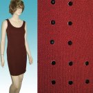 CHETTA B Rhinestone Studded Burgundy Tank Sheath Dress sz 4 $46.99 - Retail $365