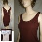 CHETTA B Rhinestone Studded Burgundy Tank Sheath Dress sz 4 $46.99 - Retail $365