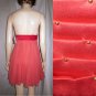 NIKKA New York SILK CHIFFON PIxie Dress in Guava Beads Sequins Rhinestones NEW 4
