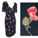 MARIELLA BURANI Italian Couture "30s Hollywood" Dress wRoses $125.99 - retail $600 - sz 6