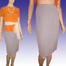 New DUE per DUE 100% Sueded Silk Executive Skirt in Light Blue Size 6