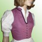 Auth LANDHAUS Bavarian DIRNDL Purple Eidelweiss Calico TRCHTEN BUTTONS Bust 25 Oktoberfest