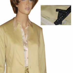 PERRY ELLIS Stretch Cotton Blazer - Vanilla sz 4 $22.99 - MSRP $168