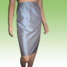 CATHY SCOGGIN Thai Silk Skirt in Baby Blue - sz 6 - $19.99 - MSRP $145
