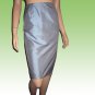 CATHY SCOGGIN Thai Silk Skirt in Baby Blue - sz 6 - $19.99 - MSRP $145