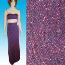Dare to Wear this MIDRIFF SHOWING 2-pc Shimmer Gown by Nadine Small NEW