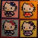 Hello Kitty Perler Coasters (set of 4)