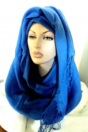 Full Body Pashmina Hijab - Cobalt