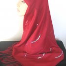 Sequin Style Pashmina Hijab - Rouge