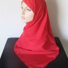 Plain Oblong Egyptian Hijab - Red