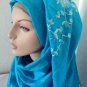 Floral Crush Full Body Pashmina Hijab - Aqua