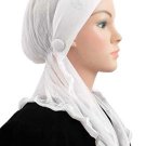 Sparkle HijabiCap Premade Hijab- White