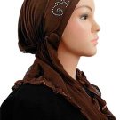 Sparkle HijabiCap Premade Hijab- Mocha