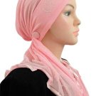 Sparkle HijabiCap Premade Hijab- Pink