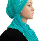 Sparkle HijabiCap Premade Hijab- Aqua