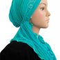 Sparkle HijabiCap Premade Hijab- Aqua