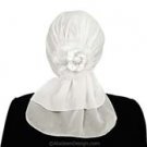 Spanish Flower HijabiCap Premade Hijab - White