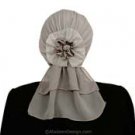 Spanish Flower HijabiCap Premade Hijab - Grey