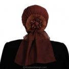 Spanish Flower HijabiCap Premade Hijab - Mocha