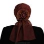 Spanish Flower HijabiCap Premade Hijab - Mocha