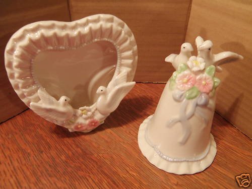 Porcelain Picture Frame & Bell