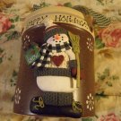 Ceramic Holiday Snowman Jar