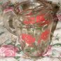 Vintage Clear Glass with Roses Water Pitcher