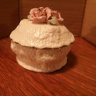 Porcelain Trinket Box with Roses