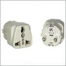 Grounded Travel Plug Adapter Type E F Shucko US to EU