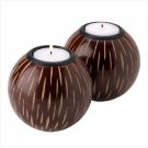 ARTISAN CHESTNUT CANDLEHOLDERS  W12051