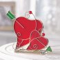 STAINED GLASS HEART CANDLEHOLDER  W38224