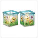 SPRINGTIME SCENERY CANDLEHOLDER SET  W38527