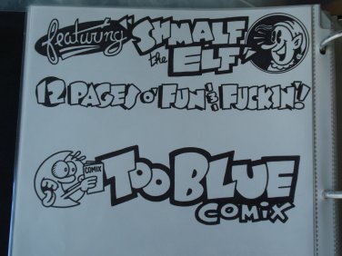 TOO BLUE LOGO PLUS DEXTER ARTWORK - Dexter Cockburn Original Art