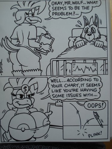 BIRDY NURSE 4-PAGER - Dexter Cockburn Original Art